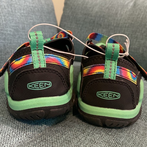 NWOT Keen Kids' Knotch Creek Sandal Tie Dye Irish Green Kid Shoe Sandals Size 6 - Picture 4 of 7